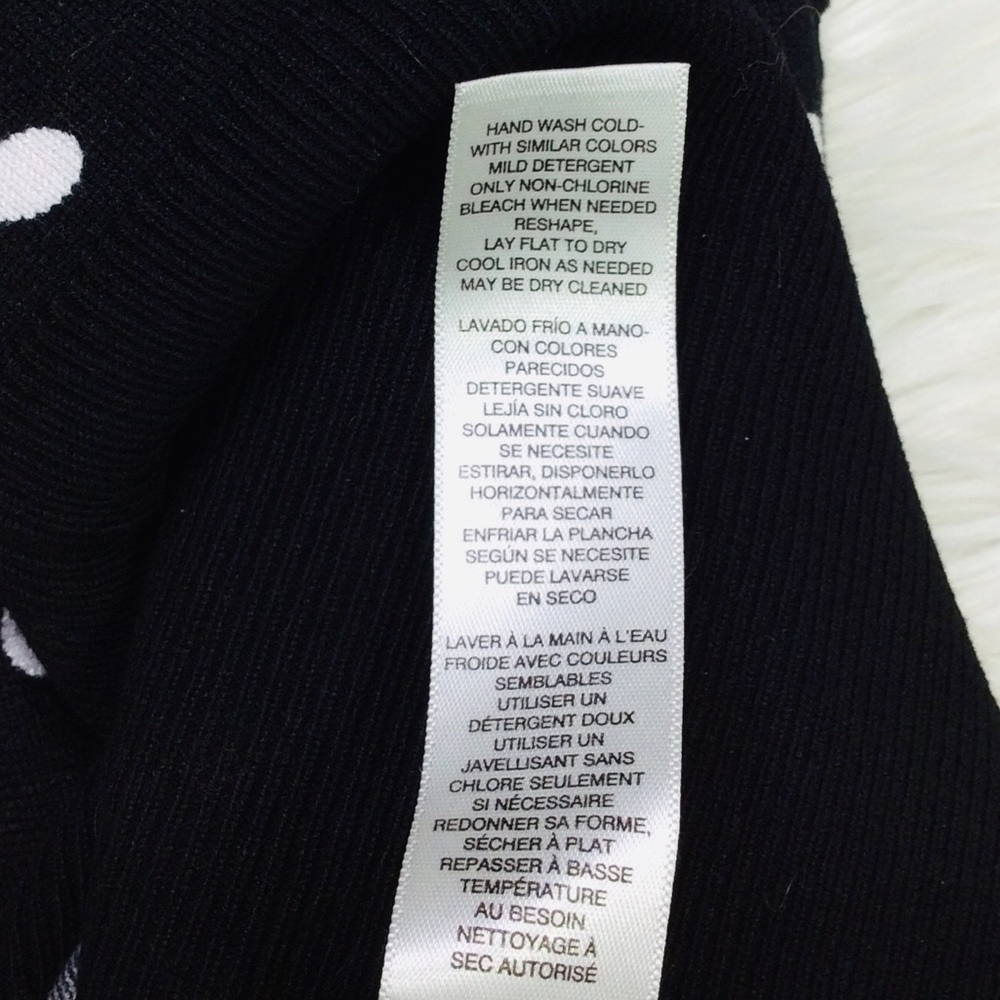 WHBM B&W Polka Dot Half Sleeve Sweater - S - Picture 12 of 12